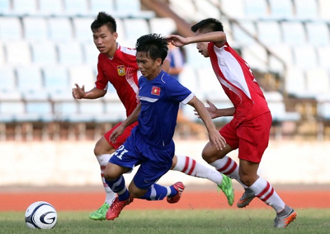 U19 Viet Nam tung thang U19 Lao trong tran giao huu truoc giai